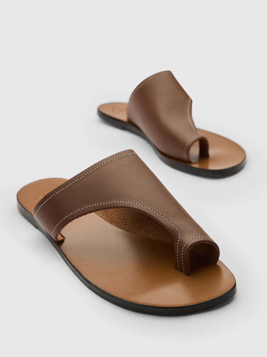 Rosa Sandalen Cannella/Contrast Stitch