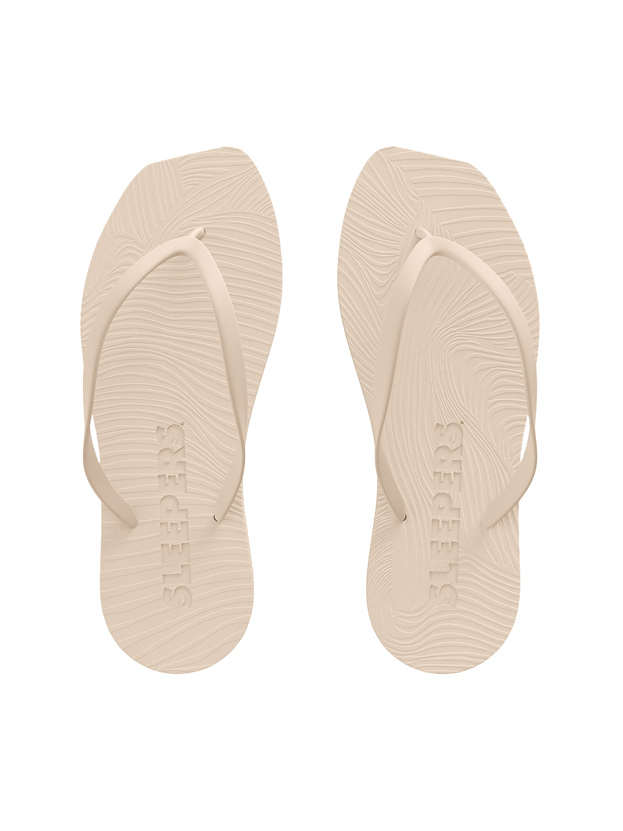 Tapered Eggnog Flip Flops