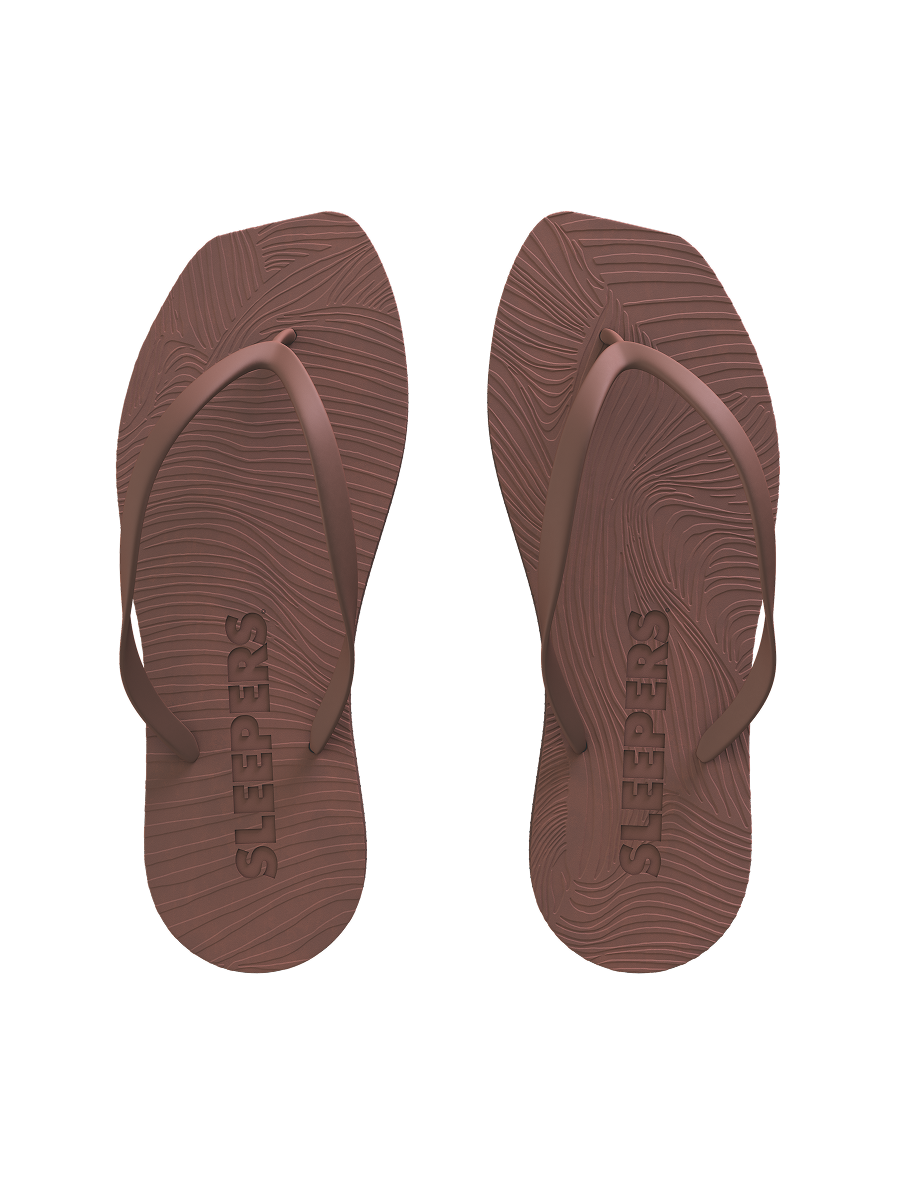 Tapered Brown Flip Flops