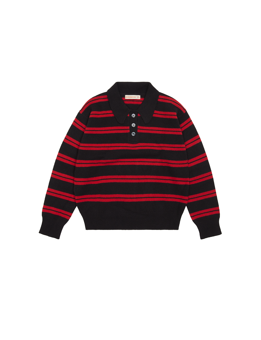 And-Daughter-Edie-Polo-Dark-Brown-with-Poppy-Red-Stripe-Freisteller_6a38ce5d-4d42-418b-aece-4848d531c074.png