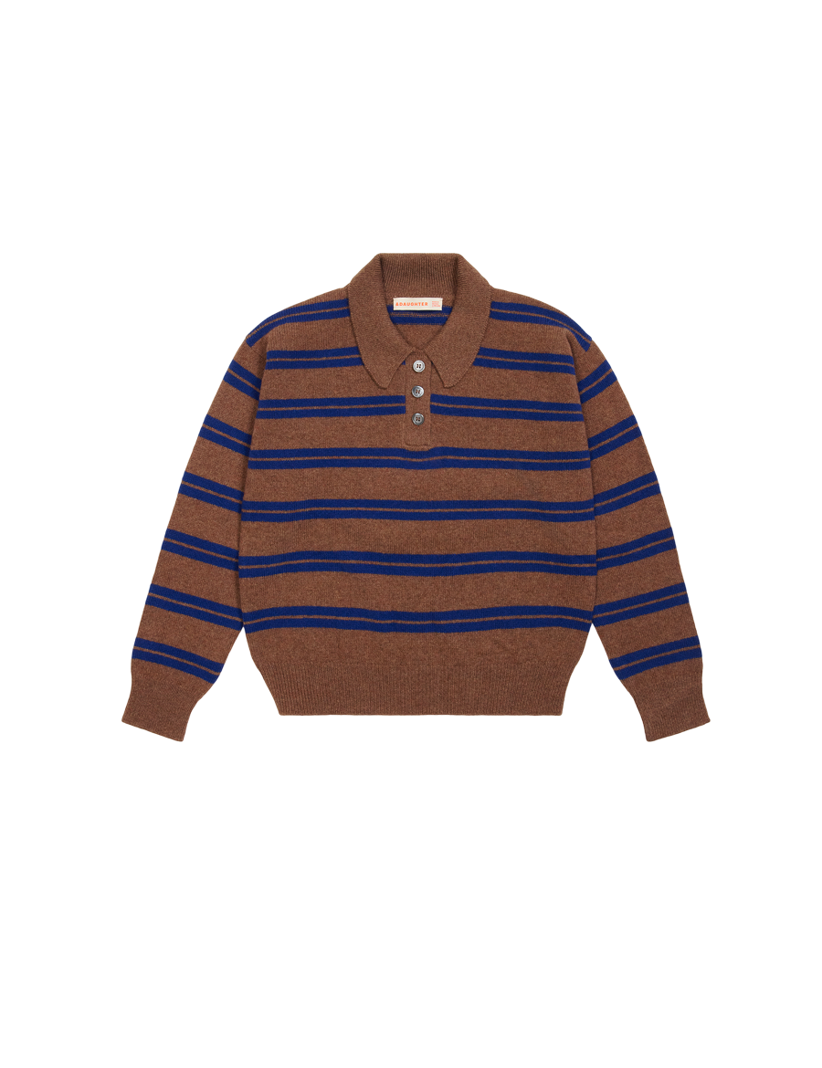 And-Daughter-Edie-Polo-Hazelnut-with-Strath-Blue-Stripe-Freisteller_5c3d6947-dd5a-4a71-a460-8e4b7c0c484b.png