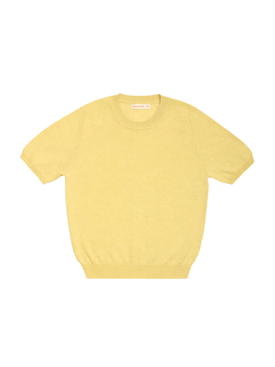 Emer Cashmere T-Shirt Pale Yellow