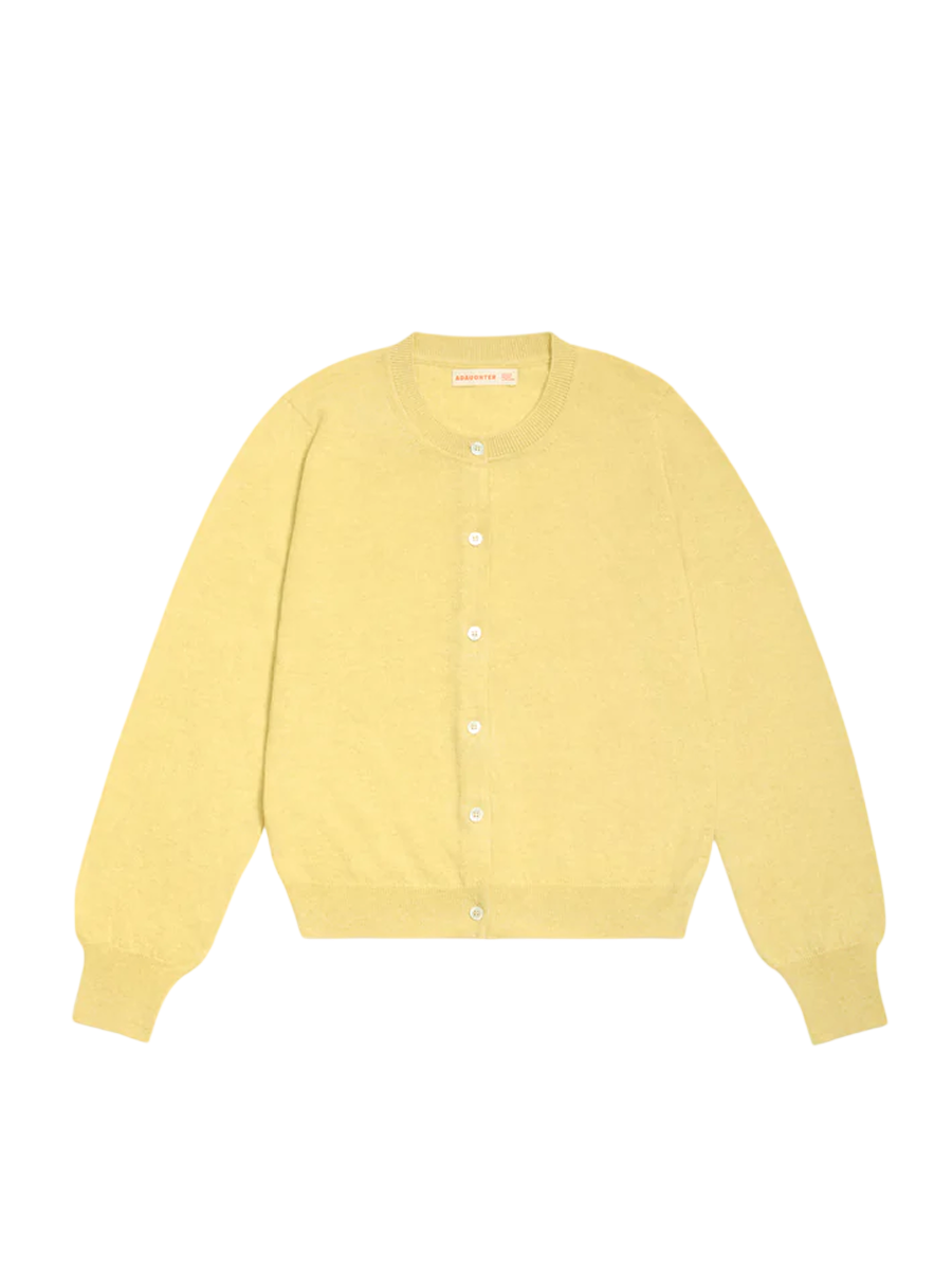 Enya Cashmere Cardigan Pale Yellow