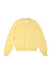 Enya Cashmere Cardigan Pale Yellow