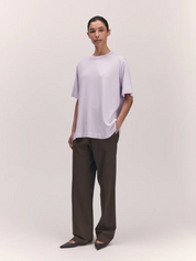 Slouchy Short Sleeve T-Shirt Lilac