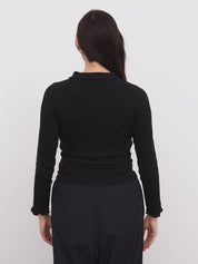 Dual Polo Long Sleeve Black
