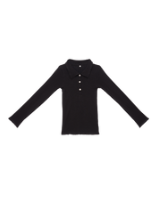 Dual Polo Long Sleeve Black