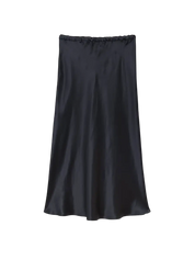 Dydine Silk Midi Skirt - Black