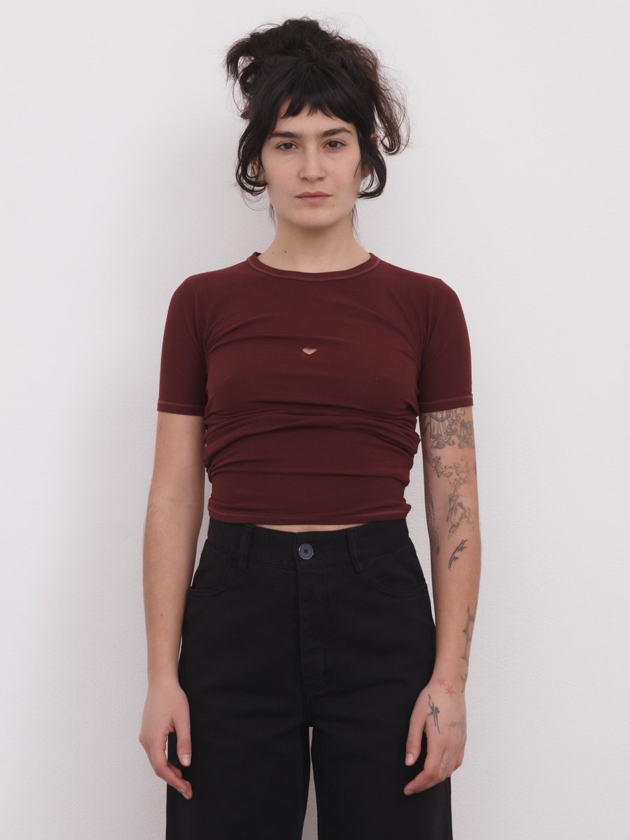 Heart Short Sleeve Red