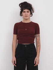 Heart Short Sleeve Red