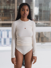 Heart Long Sleeve Tee Undyed