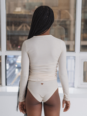 Heart Long Sleeve Tee Undyed