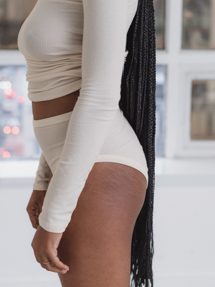 Heart Long Sleeve Tee Undyed