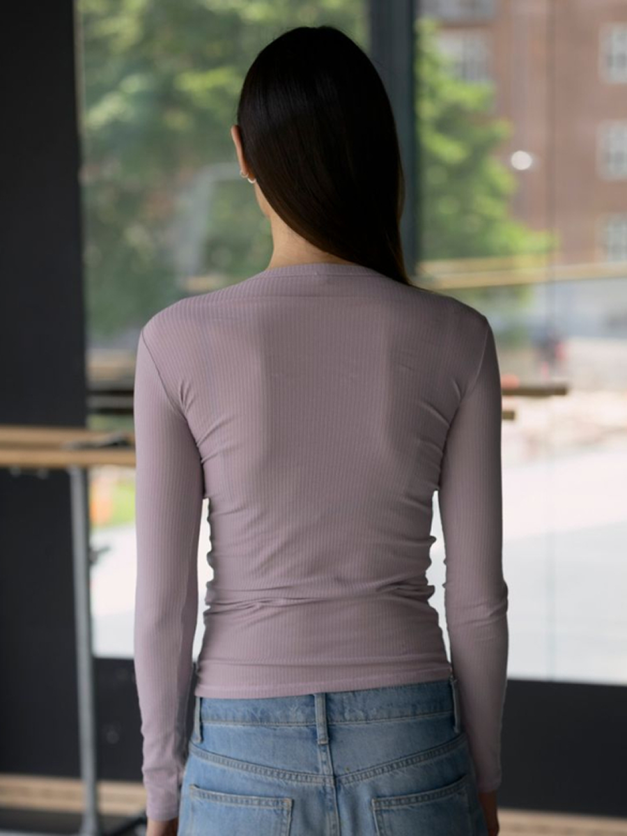 Heart Long Sleeve Tee Verbe Purple