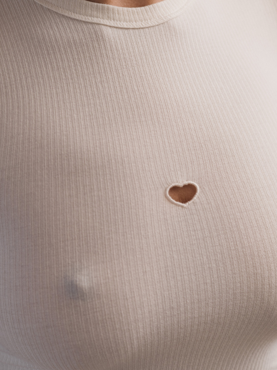Heart Short Sleeve Undyed