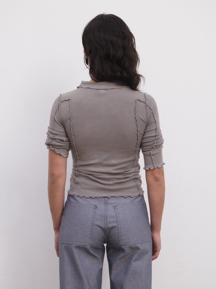 Omato Polo Long Sleeve Grey