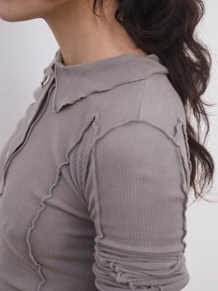Omato Polo Long Sleeve Grey