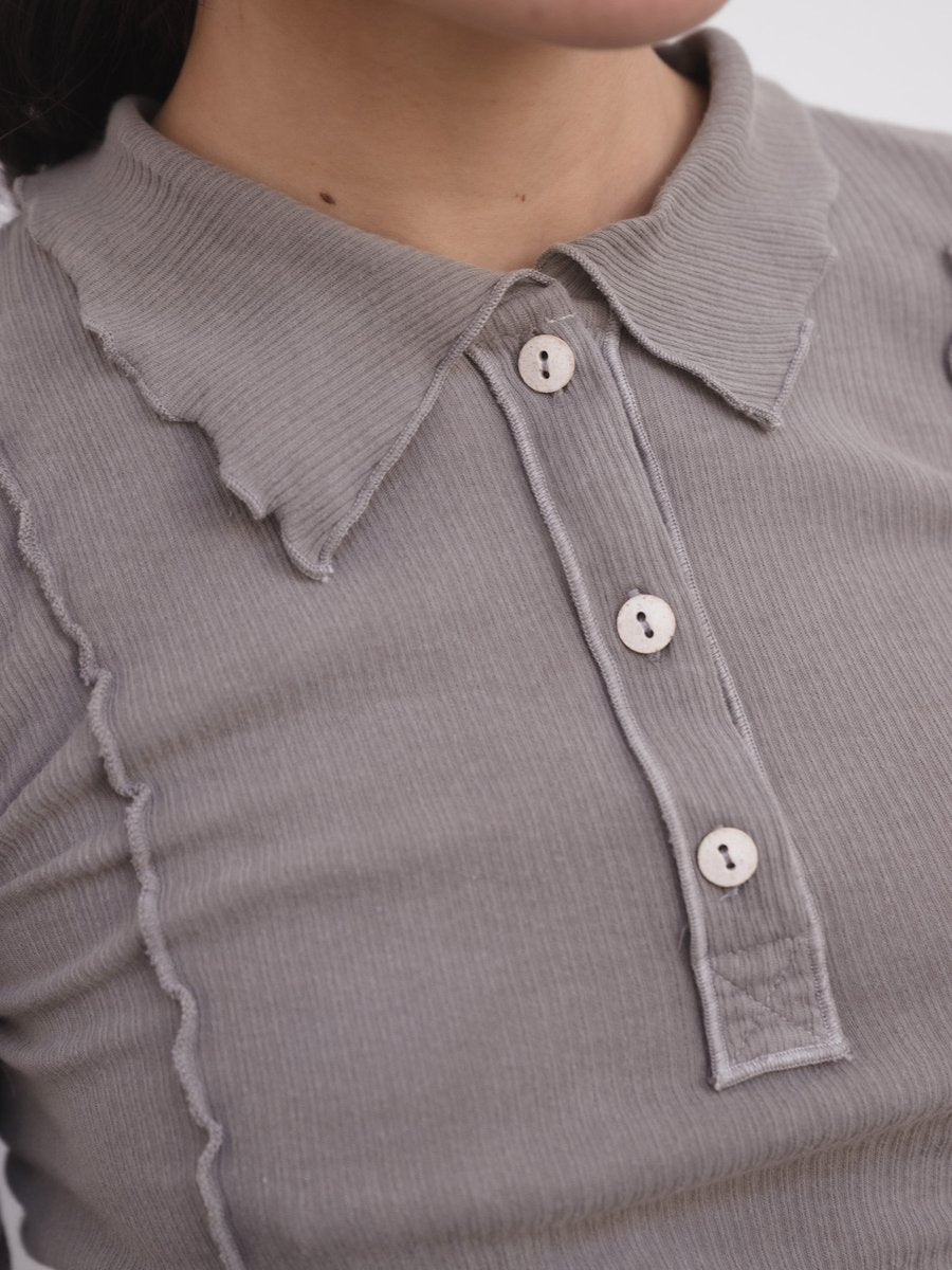 Omato Polo Long Sleeve Grey