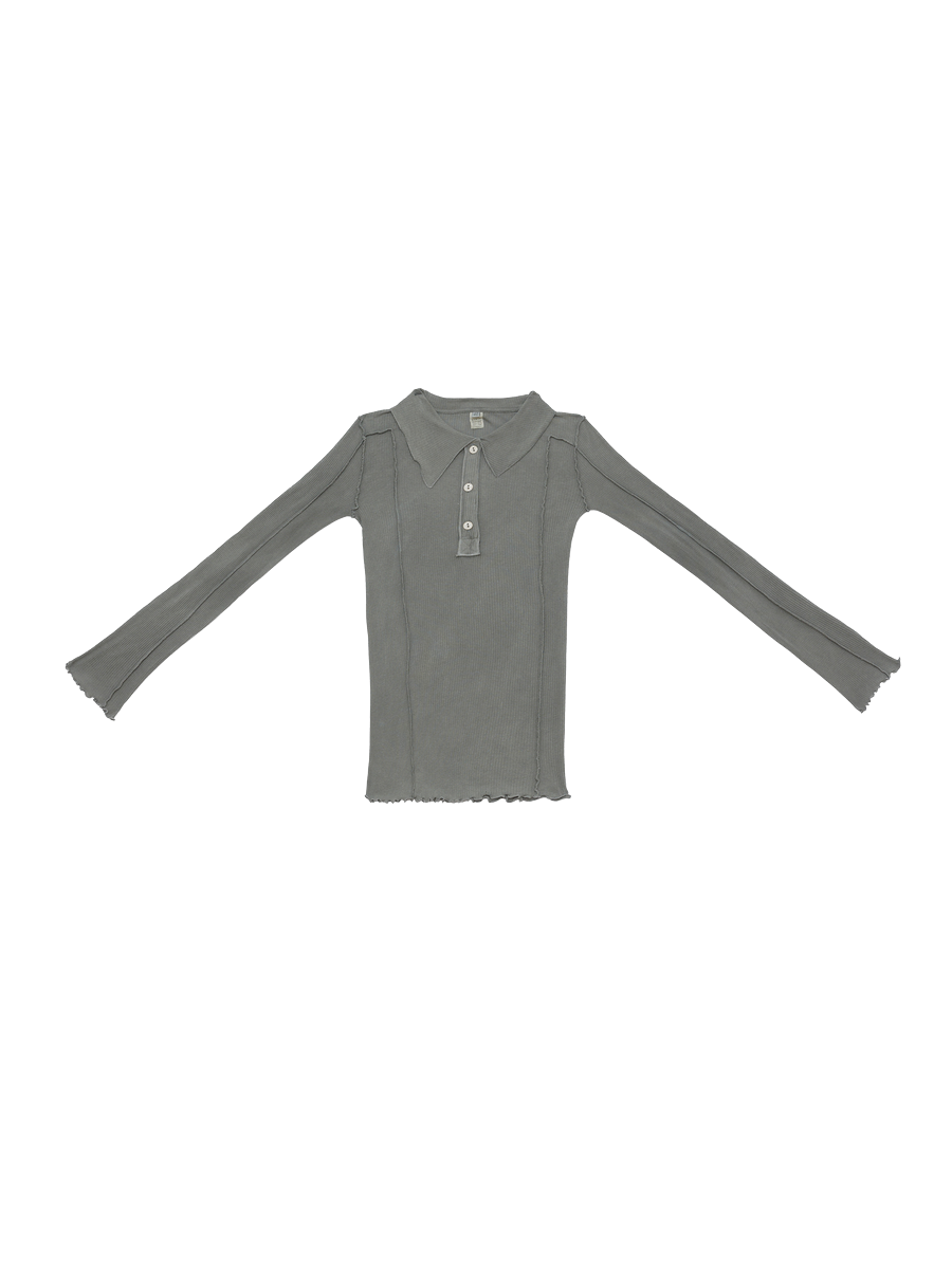 Omato Polo Long Sleeve Grey