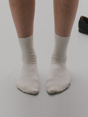 Rib Overankle Socks Undyed