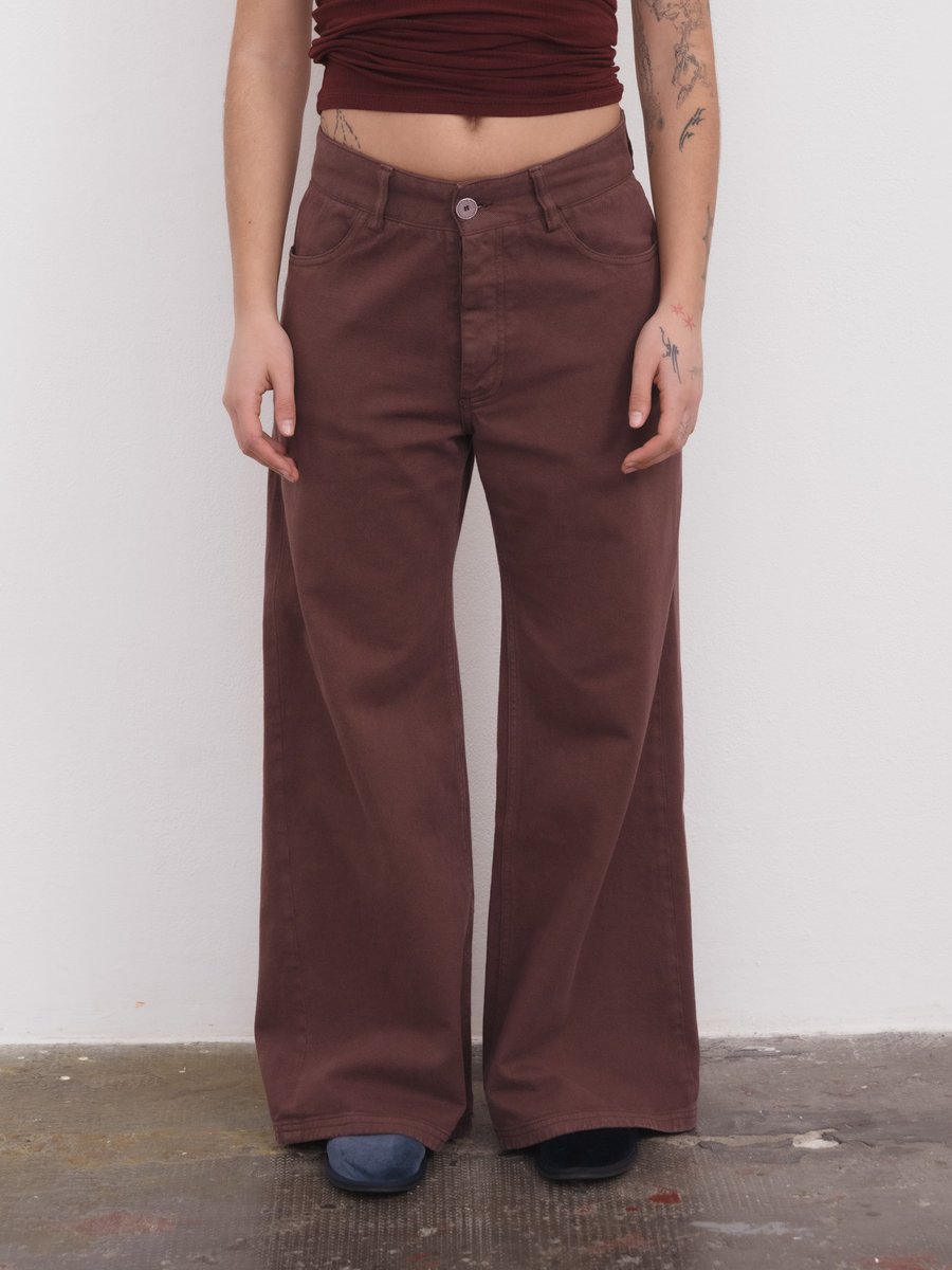 Tajo Pants Wide Brown