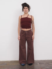 Tajo Pants Wide Brown