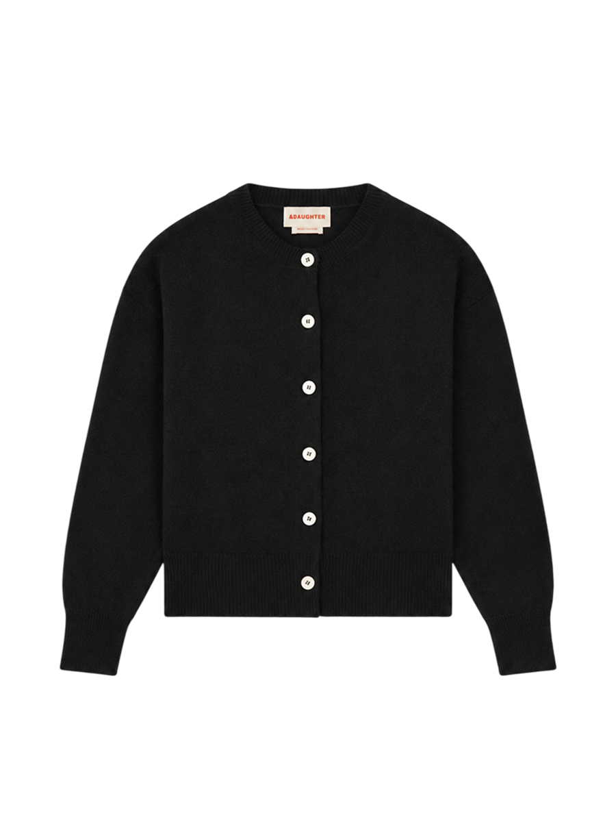 Ada Crewneck Cardigan Black