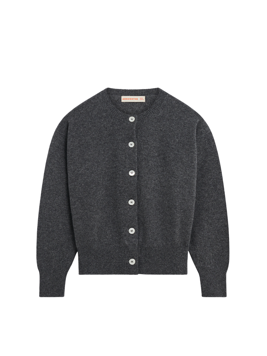 Ada Crewneck Cardigan Derby Grey