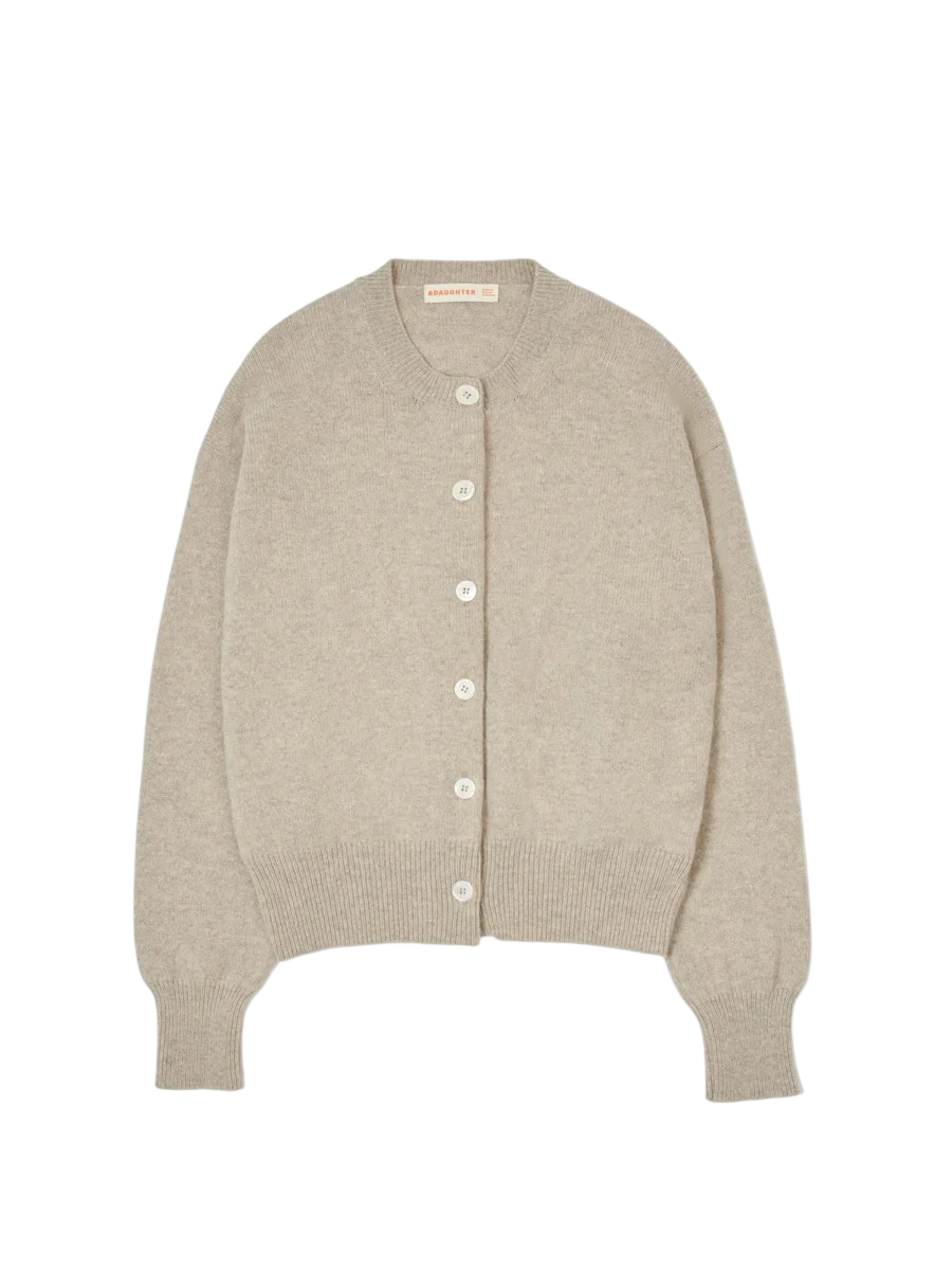 Ada Crewneck Cardigan Oat