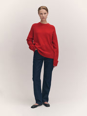 Innes Slouch Crewneck Poppy Red