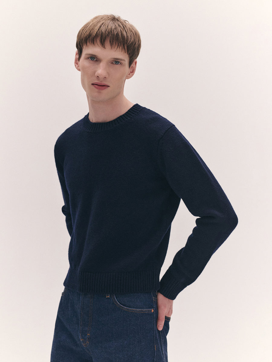 Rosha Shrunken Crewneck Navy