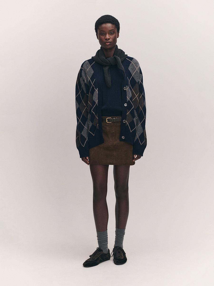 XL Cashmere Foulard Charcoal Grey