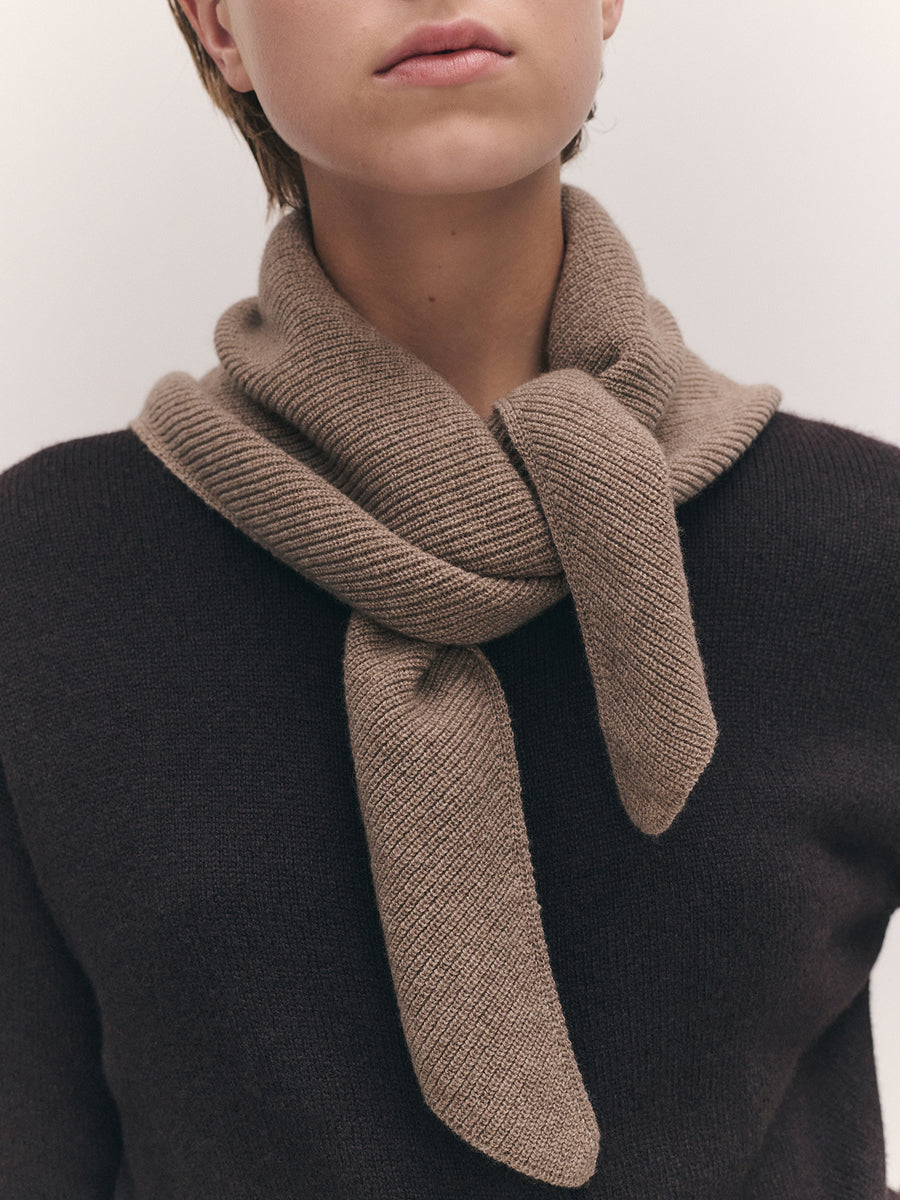 XL Cashmere Foulard Dark Natural