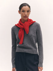 XL Cashmere Foulard Poppy Red