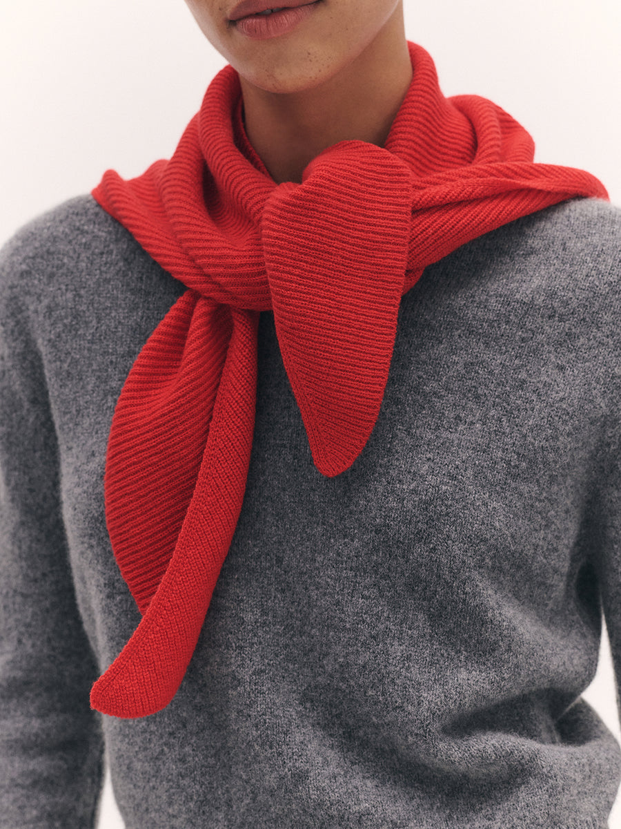 XL Cashmere Foulard Poppy Red