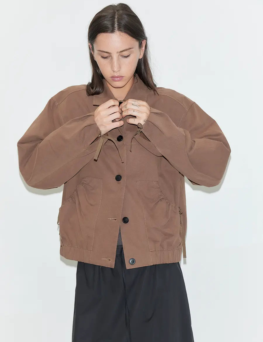 Deiji-Studios-Button-Up-Jacket-Brown-Front-Model-Closed.webp