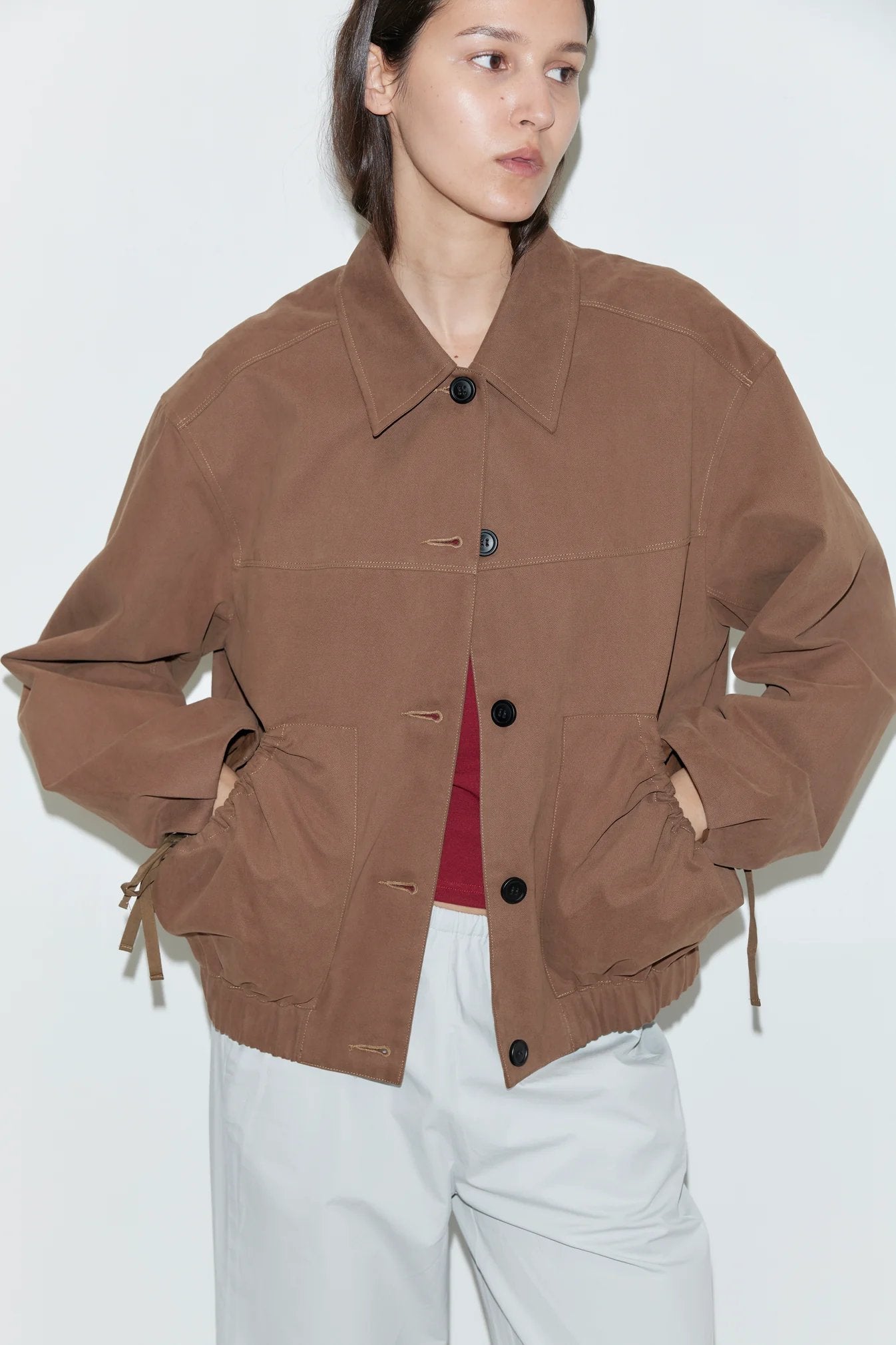 Button Up Jacket Brown