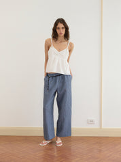 Ease Trousers - Azure Stripes