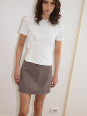 Eye Skirt - Grey Pink Stripes