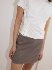 Eye Skirt - Grey Pink Stripes