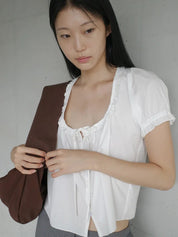 Flounced Top White