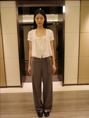 Flounced Top White