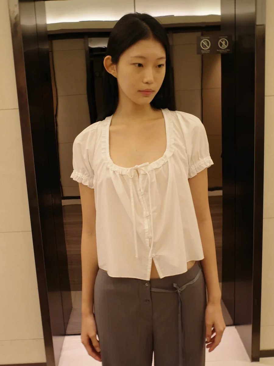 Flounced Top White