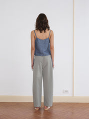 Pleat Pant - Sage Grey