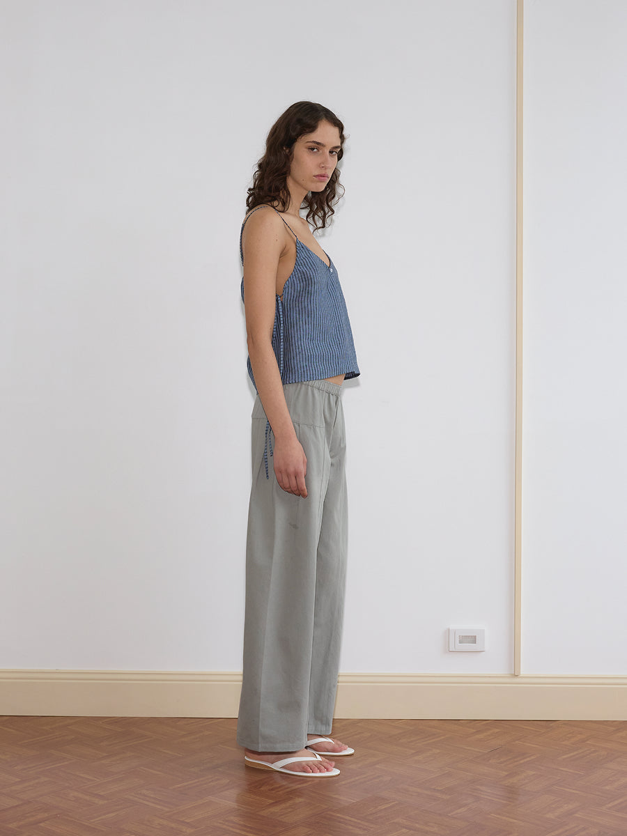 Pleat Pant - Sage Grey