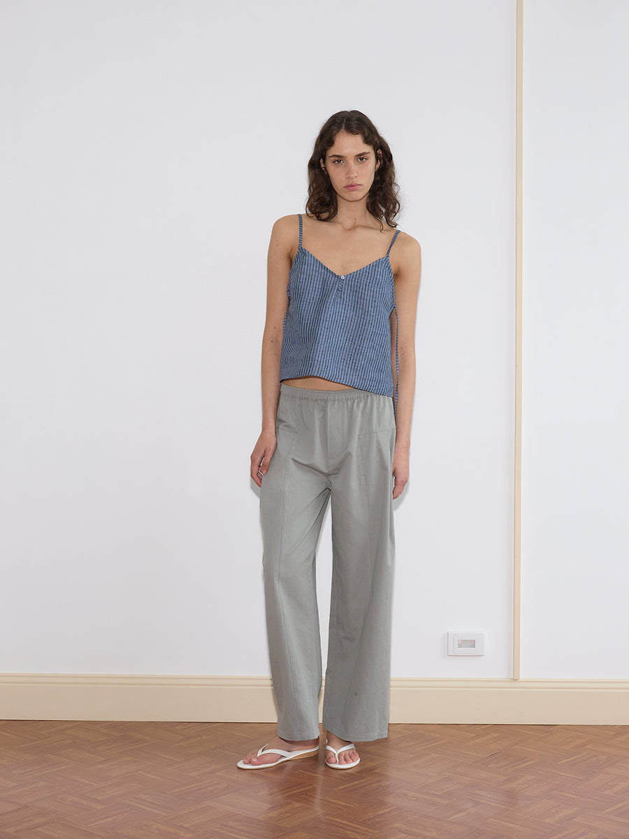Pleat Pant - Sage Grey
