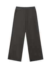 Pure Wool Zip Pant Set Charcoal Stripe