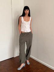Relax Tie Top White