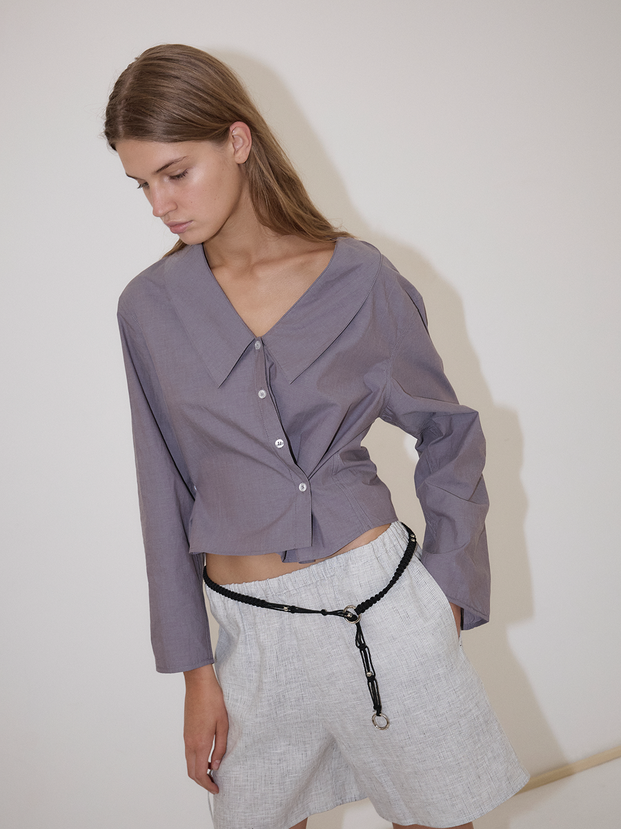 Waist Button Shirt Currant