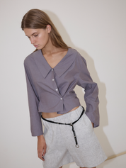 Waist Button Shirt Currant